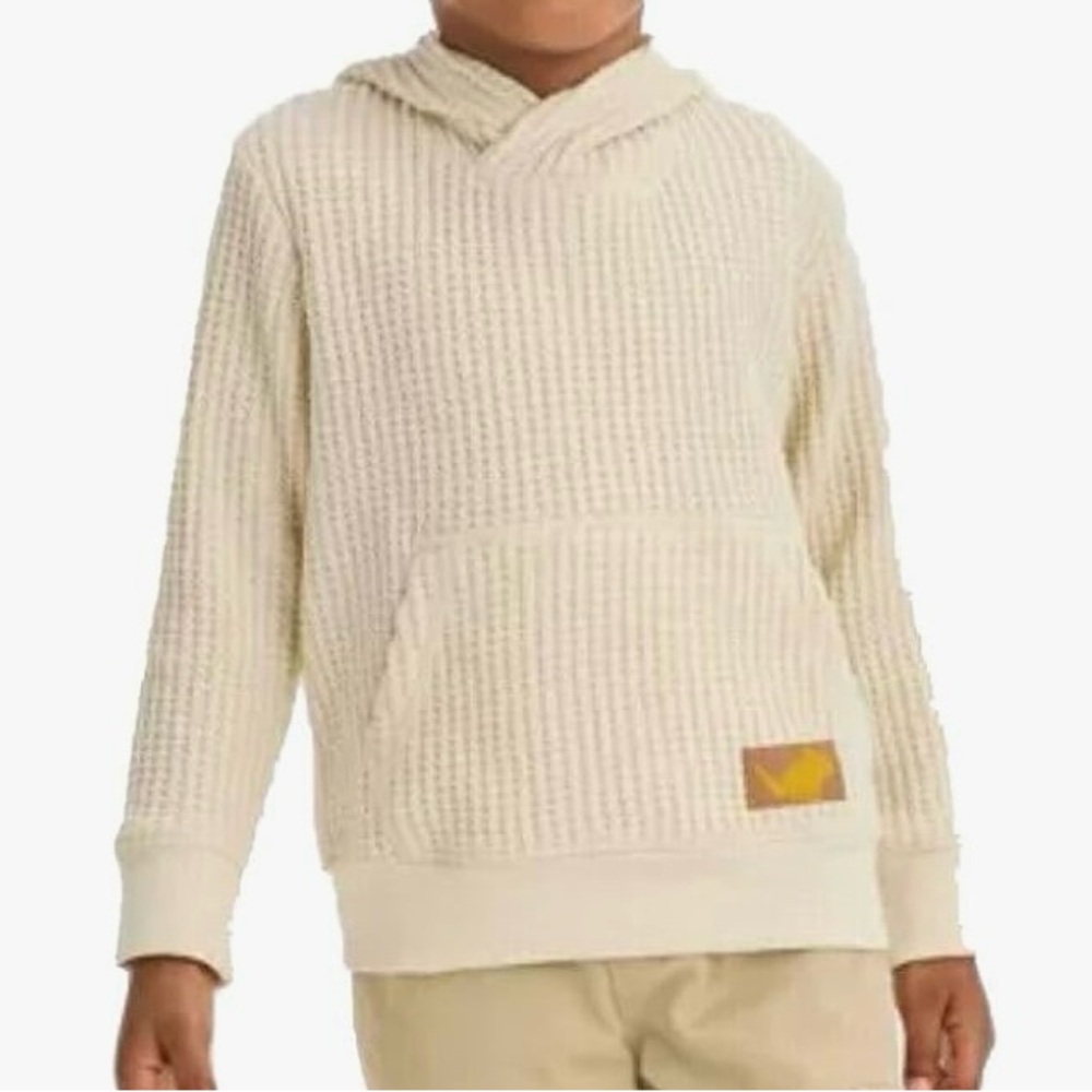 Cat & Jack Cream Textured Kids Hooded Sweater